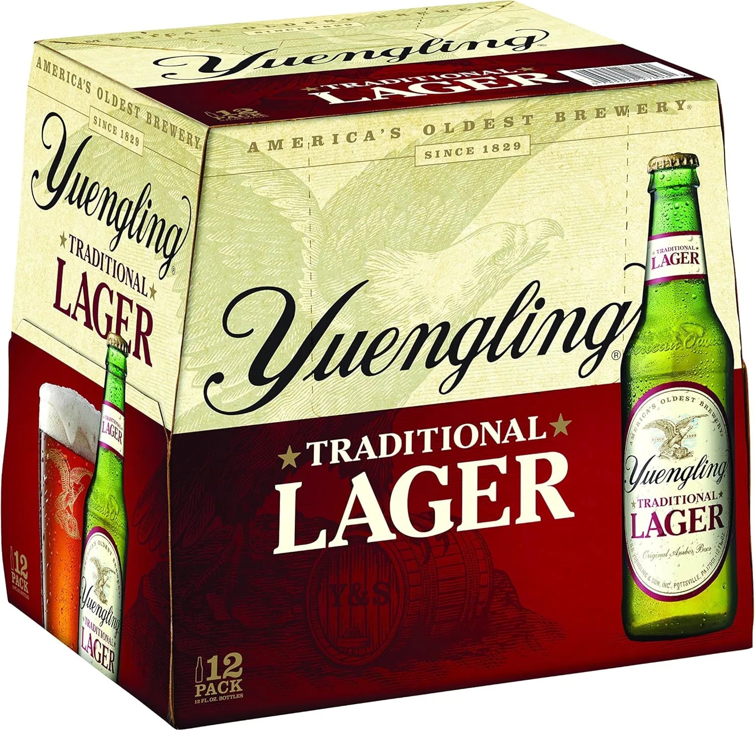 Yuengling Lager Beer 12 Pack 12oz Bottles